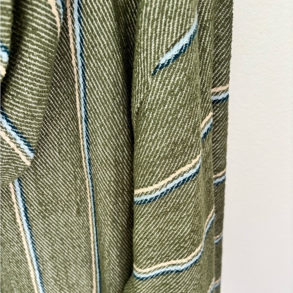 Natural Reflections Green Striped Baja Hoodie Pullover Sweater 2X - Picture 10 of 10